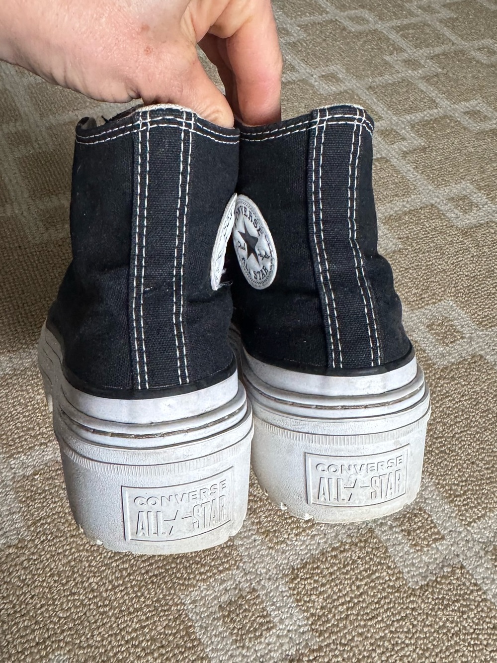 Converse Chuck Taylor All Star
Lugged Heel High Top Platform Sneakers Black 6 - Picture 4 of 17